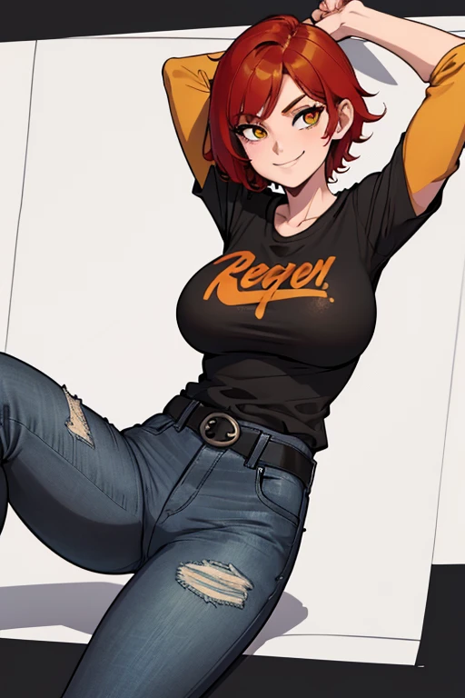 Cute girl, ripped bikini jeans, short yellow shirt that does not cover the stomach, belly showing, red sneakers, short hair, beautiful body, medium-sized sexy breasts, bikini, lifted by the buttocks, sexy body, sexy face reddish, Shy face, excited smile, watering eyes, Ripped jeans, similar to women's underwear, Jeans like a bikini, blacked, brazzers, pornhup, sexy