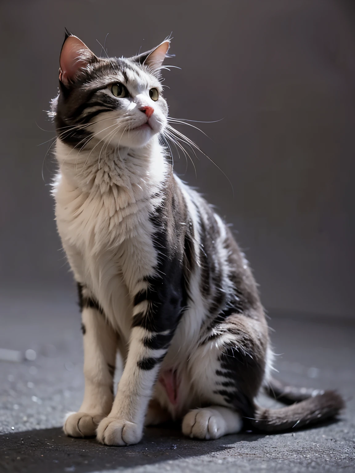 Portrait cat, futuristic
