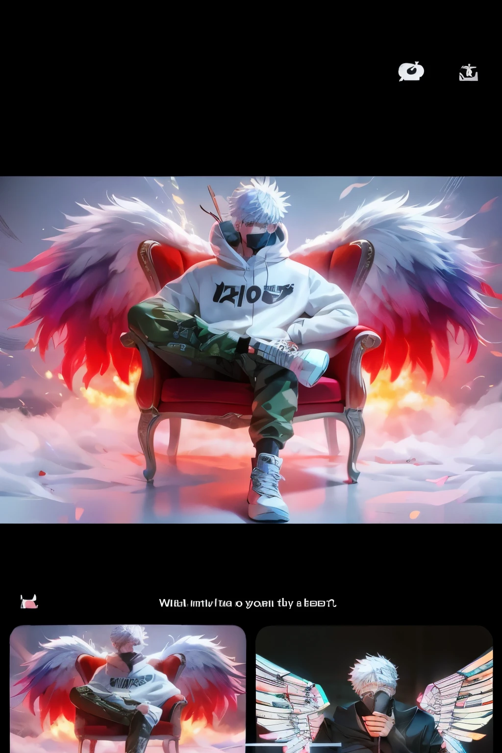 a man with white hair and a purple jacket holding a sword, cyberpunk art inspired by Munakata Shikō, tumblr, digital art, ufotable art style, anime wallaper, profile picture 1024px, trigger anime artstyle, badass anime 8 k, tokyo ghoul, 4k anime wallpaper, jujutsu kaisen, Gojo Satoru, face fotward, change Choky's name to Elijah