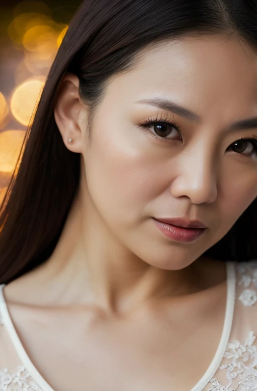 Portrait of a middle-aged Taiwanese woman, 45 years old, cute face, Slim, Tortitz, (big sagging:1.1), huge nipples, wear (Sexy top:1.2), Bokeh background, Simple background, (highly refined skin:1.0), (masterpiece:1.2) (lifelike:1.2) (Bokeh) (best quality) (intricate details) (8K) (high dynamic range) (analog film) (canon d5) (movie lighting) (sharp focus),curl,