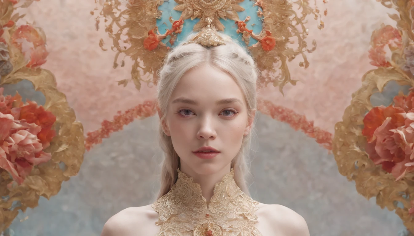 official art, unity 8k wallpaper, Super detailed, beautiful and aesthetic, masterpiece, highest quality, (zentangle, mandala, tangle, entangle), (fractal art:1.3) , 1 girl, Japanese、very detailed, dynamic angle, cowboy shot, the most beautiful form of chaos, elegant, brutal designer, bright colors, romanticism, Written by James Jean, robbie dowi antono, Ross Tran, francis bacon, michael muratu, Adrianne&#39;genius, Petra Cortright, Gerhard Richter, takato yamamoto, ashley wood, in the atmosphere, ecstasy of notes, Streaming notes are displayed、Backlight、stare at the camera、whole body、