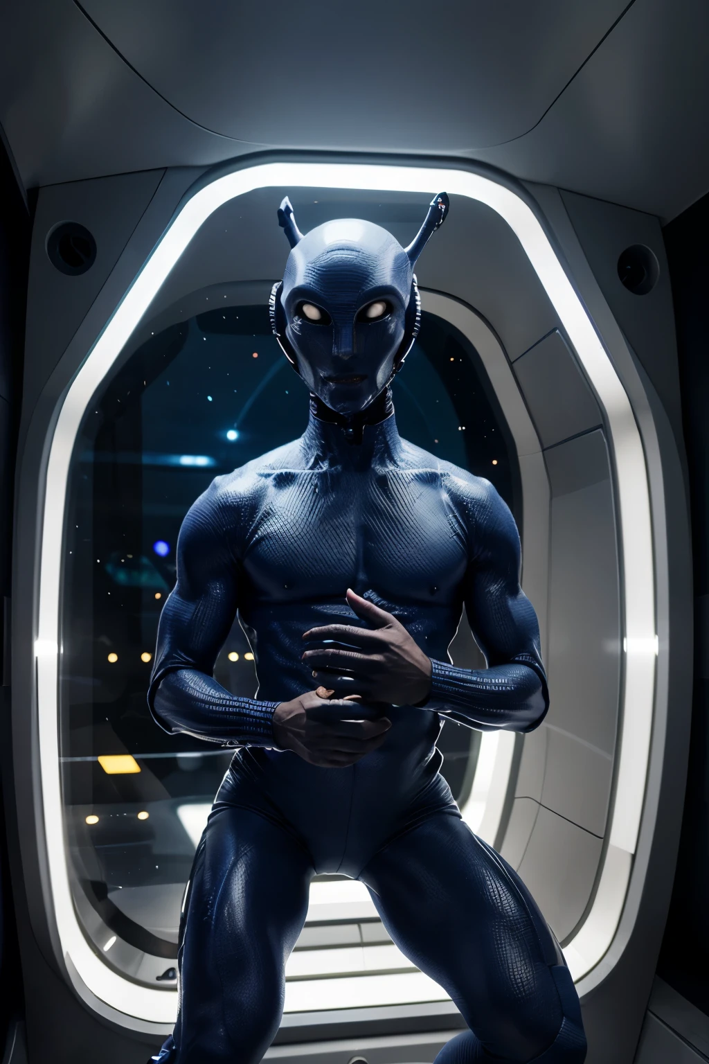 Make an alien in a spaceship