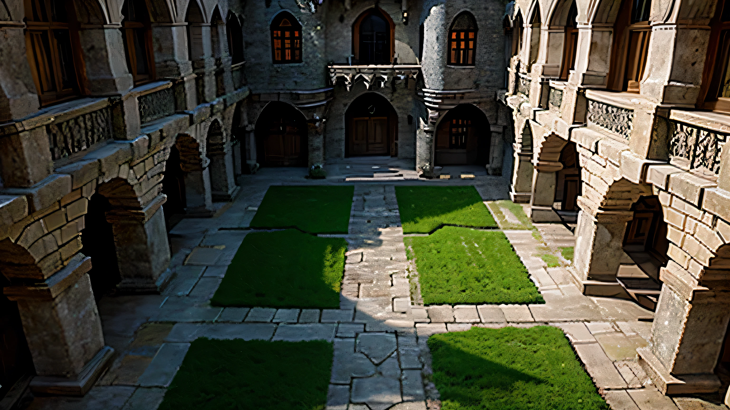 dnd fantasy Courtyard fortress