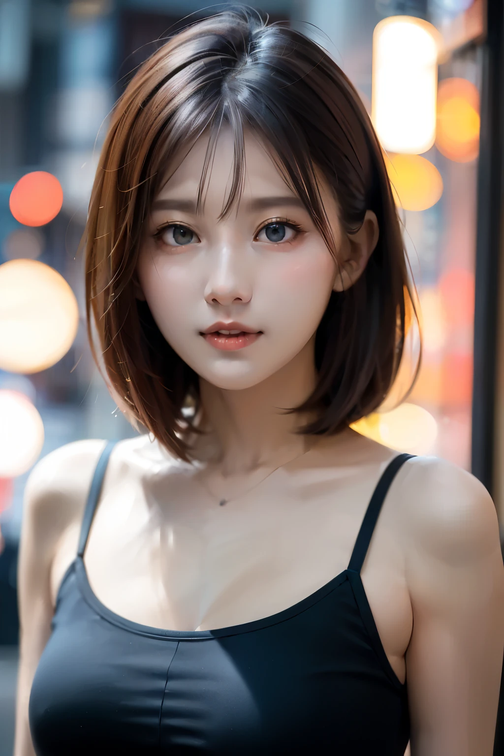 ulzzang-6500-v1.1, (Raw photo:1.2), (Photoreal), beautiful detailed girl, (genuine: 1.4), very detailed目と顔, beautiful and fine eyes, huge file size, High resolution, very detailed, highest quality, [masterpiece:1.6], enlightenment, very detailed, nffsw, finely, highest quality, 8k wallpaper, movie lighting, 1 girl, 17 years old, perfect body shape, Cute sagging eyes、beautiful big eyeuste piece)), highest quality, 1 girl, eye shadow, Upper body, portrait,