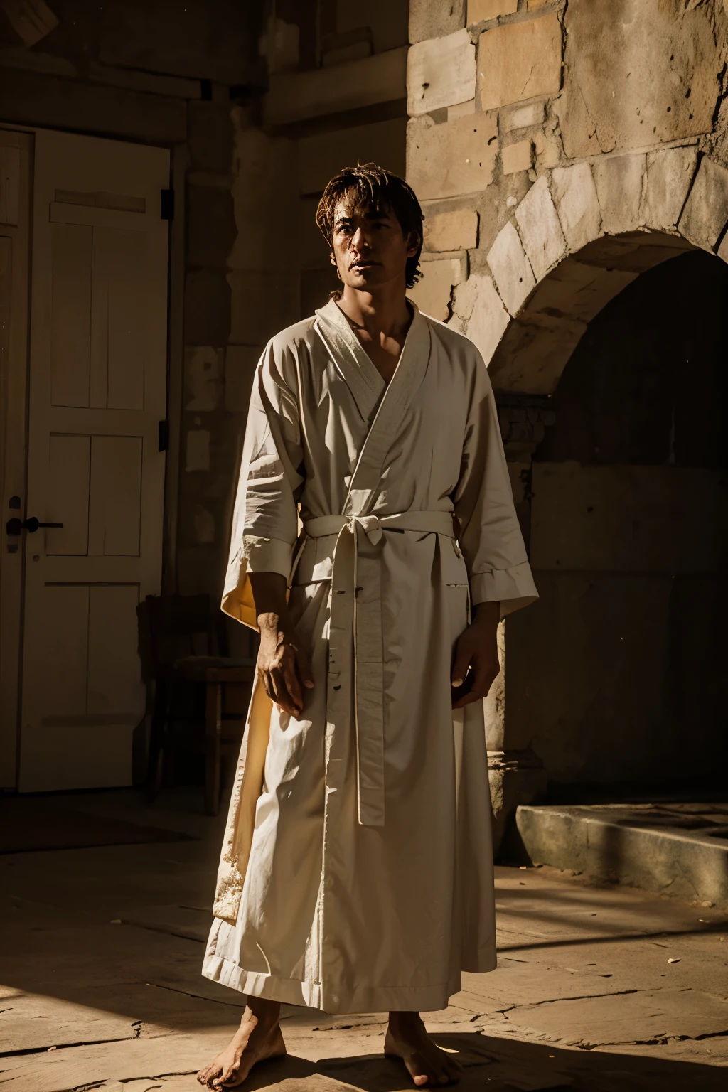 An old warrior in robes