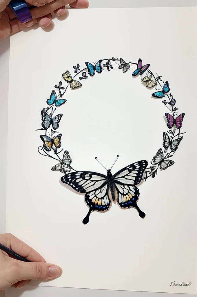 Butterfly logos created art
