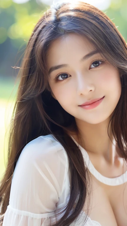(((32k,high details,high detail、masterpiece,attention to detail,alone))),(naked),Raw photo & realistic atmosphere,beautiful dark blue eyes,detailed mouth,glossy lips,thin eyebrows,fine eyes、Soft white skin that shines in every detail、sheの深い黒い目はとても美しいです,lip details、very beautiful face,very well-shaped face、lifelike face,shining beautiful lips,beautiful eyebrows,infinite reality, Realistic young gravure idol,she'she'she'she'she'she'very cute woman , young gravure idol, young gravure idol, Very beautiful and cute 22 years old beautiful girl,incredibly beautiful and classy,22 years old beautiful girl,natural soft light,(shiny hair,,Beautiful and kind eyes:1.5),gentle smile,well-shaped chest,medium long hair,tie hair,beautiful posture,no makeup,think ahead,