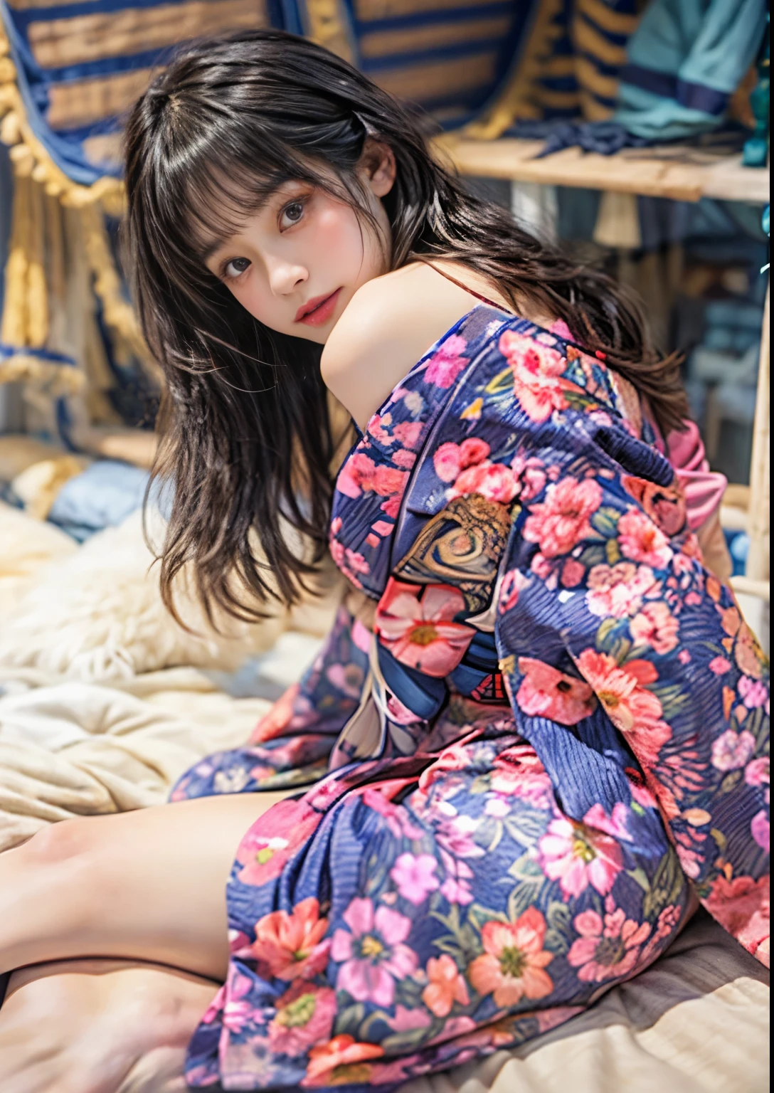 ((top-quality、masuter piece:1.3))、201 year old girl、Beautiful girl emphasizing slender abs:1.3、(Random hairstyle、huge-breasted:1.2)、Wet clothes:1.2、hyperdetailed face、A detailed eye、二重まぶた、barechested、Full body like、sexypose、((Recurve the body、barechested))、a wet body、barechested、Hide the and pubic area with your hands