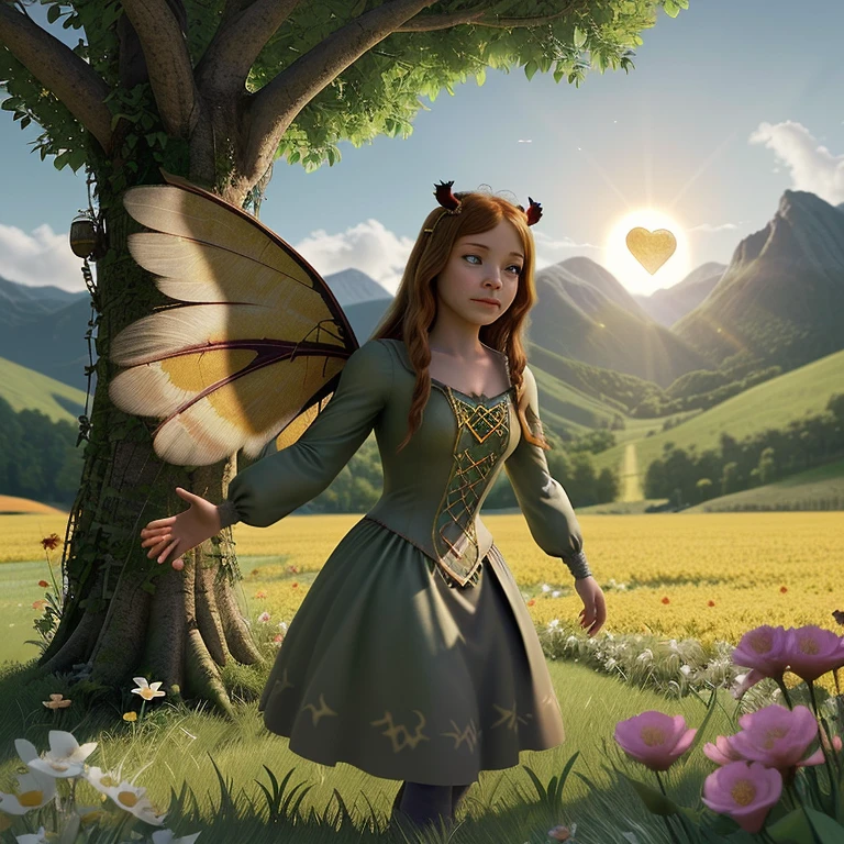 Create illustrations for a children's fairy tale: Once upon a time there was a ladybug named Ailana. She had wings of a brilliant golden hue, with which she flew over the fields and mountains, despite his small stature. Ailana helped farmers protect their crops from pests, covering them with blessed light. Her heart was full of kindness and wisdom.
One day an evil witch stole the spring sun, and the world was shrouded in gloom. Ailana decided to save the world from the evil witch. Following the witch into her dark kingdom, the cow came to the aid of the sun. Shining with your wings, she awakened the sleepy sun.
The evil witch was blind to Ailana's kindness. The power of the world and good defeated evil, and spring returned to the world. Since then, the ladybug Ailana has become a symbol of light, kindness and hope for all fairy-tale creatures.