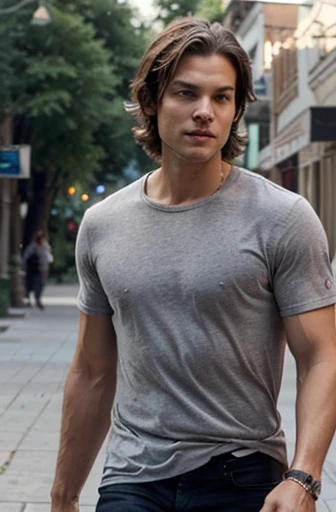 jared padalecki, Paul Wesley, one male, short messy brown hair, casual male, hot summer clothe collection 