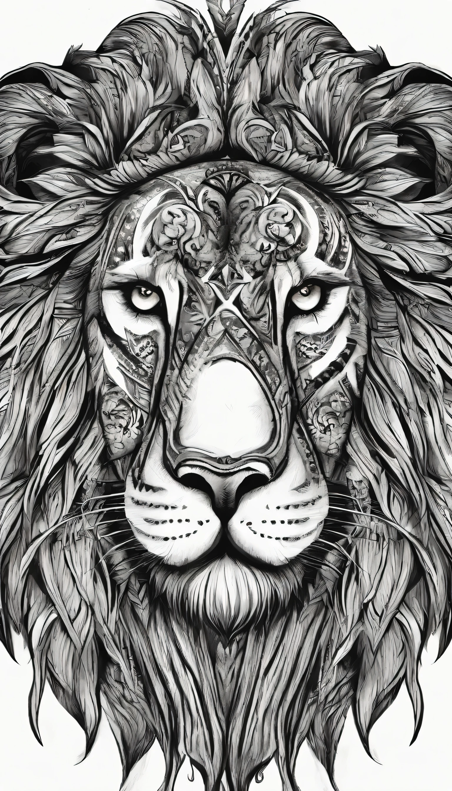 Create a highly realistic drawing of a lion, very realistic, without errors, without errors. a beautiful, powerful lion. piercing and realistic eyes, a very realistic lion