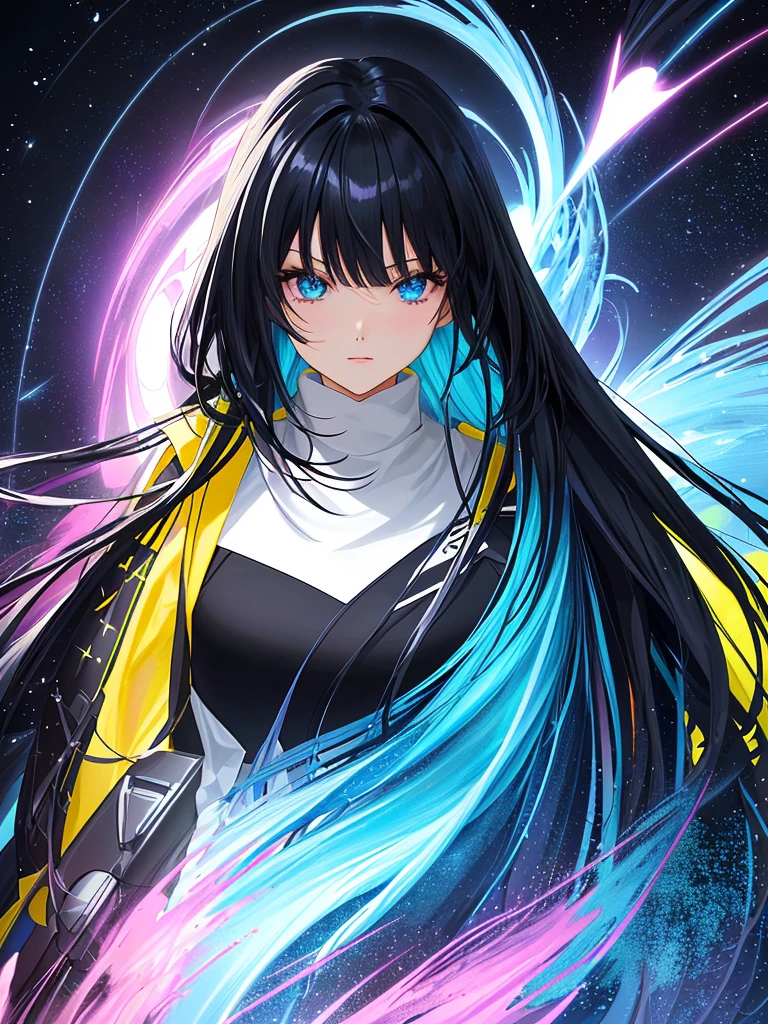 Description: Create a logo for an anime channel that features vibrant colors and highlights a girl with long black hair and bangs. The name of the channel, "ANIME HOUSE", must be visible to the public.

Additional guidelines:
- The girl with long black hair must be highlighted in the center of the logo.
- Use bright and eye-catching colors to attract the public’s attention.
- The channel name, "ANIME HOUSE", must be legible and prominently positioned, complementing the logo design.
- The style of the logo should reflect the anime theme, and may include elements such as stars, speech bubbles, or other elements related to the world of Japanese cartoons.
- The logo must convey a feeling of fun, adventure and entertainment, reflecting the content that will be presented on the channel.

Note: Make sure the logo is unique and original, avoiding any similarity to existing logos to guarantee the authenticity and exclusivity of the brand.