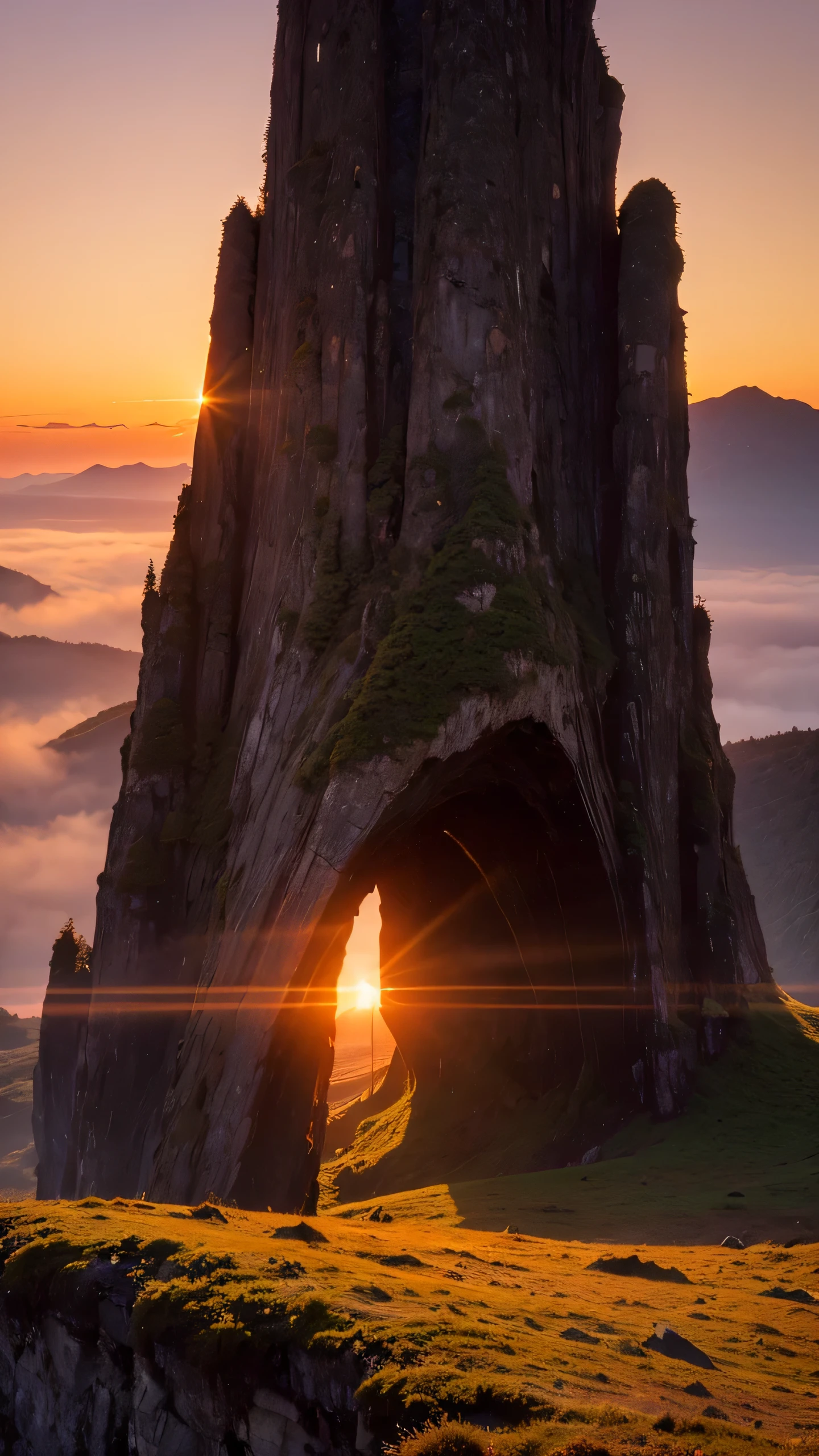 Highest image quality,fantasy,Majestic nature,sunset