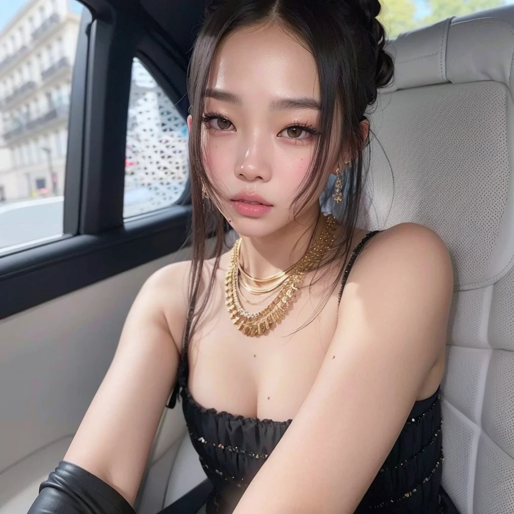 Un primer plano de una mujer con el pelo largo que lleva una camisa blanca y negra, jennie rosa ?????, jossi de blackpink, Parque Roseanne de Blackpink, Retrato de jossi de blackpink, Jaeyeon Nam, heonhwa choe, jinyoung shin, Lalisa Manobal, Parque Ji-min, ulzzang, korean idol, Lalisa Manoban de Blackpink