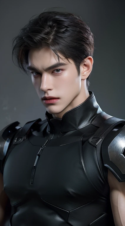 (nonsense, height, very detailed, HDR), Masterpiece, best quality, Android Game Characters , short hair, handsome man, anime eyes, Mobile legend hero, Detailed details, Detailed characteruscle