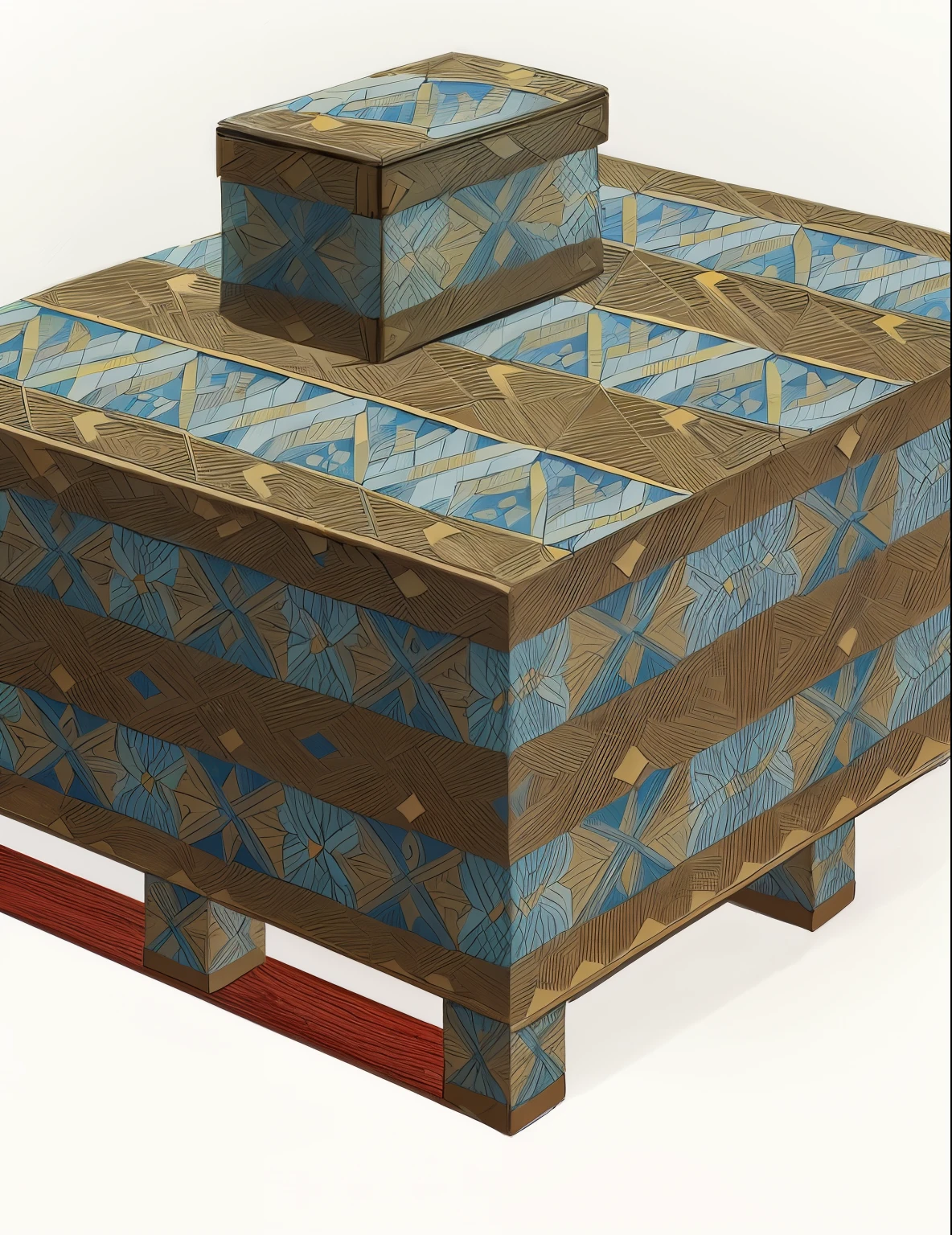 Just refine the details of the image and draw a rectangular box on the top