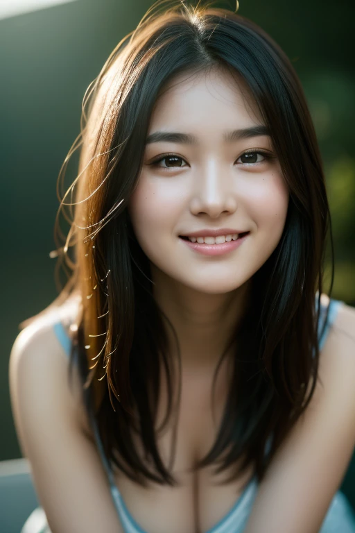 "Specifications: 8K Resolution, Optimal Quality: 1.2, Realistic Style, Enhanced Photorealism: 1.37, Crystal Clear Ultra High Definition, Subject: Teenage Girl (16 yrs old), 1 Girl, Cute, Sad Smile, Closed Mouth, Beautiful Details, Beautiful Nose, Full Body, Wet Hair, Enchanting Smile, Graceful Closed Mouth, Exquisite Detailing, Lovely Nose, Complete Full Body, Glistening Wet Hair, Scenic Colossal Breasts, Pork short pants, Cinematic light