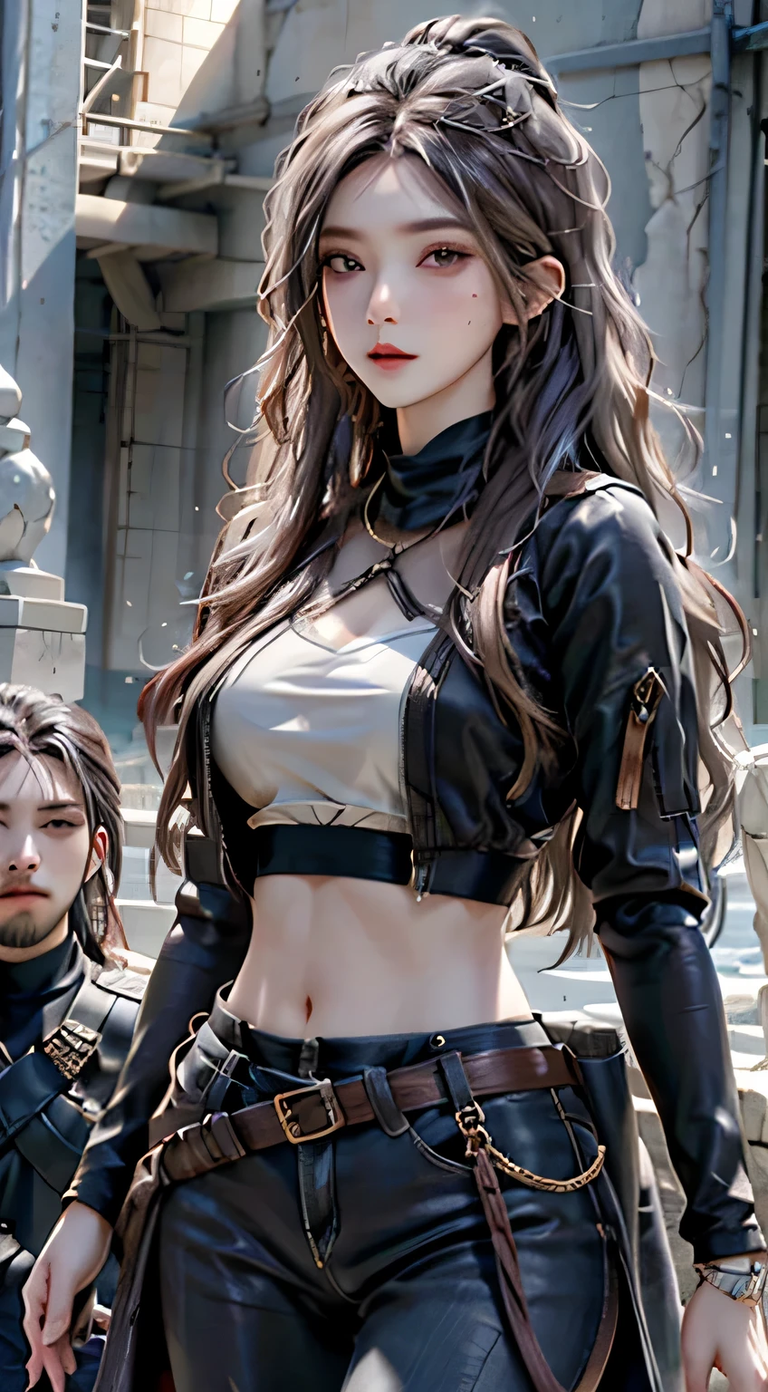 lifelike, High resolution, 1 female, alone, Hips raised, look at the audience, (Detailed face), al-Qaeda