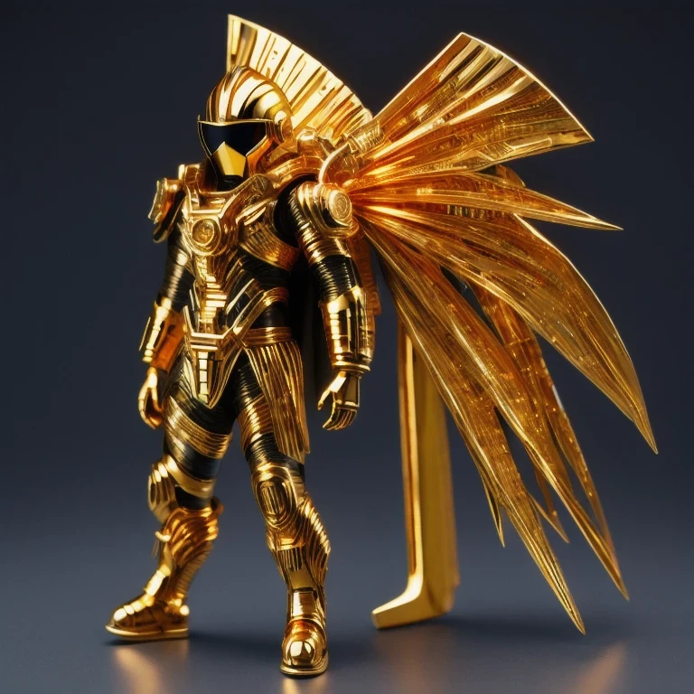 Brilliant Gold Wire Diamond Mayan Star, Coarse Linen Cloak Mummy Head Set Platinum Wire Cyberpunk Light Crossbow Space Station 1:60 Miniature Model, Illustration, Side View Angle, (Side View Angle), Wearing Gold Wire Frame Reflective Sunglasses, Carrying Future Weapons, Very Happy, Side View Angle, Full Body, 3D, (Nautilus) Octane Number Rendering, Perfect Appearance, Collagen Texture