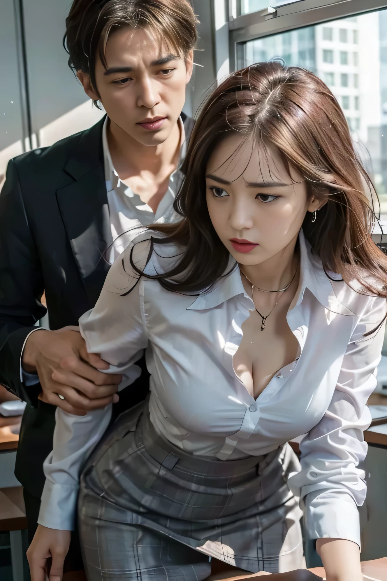 white shirt、