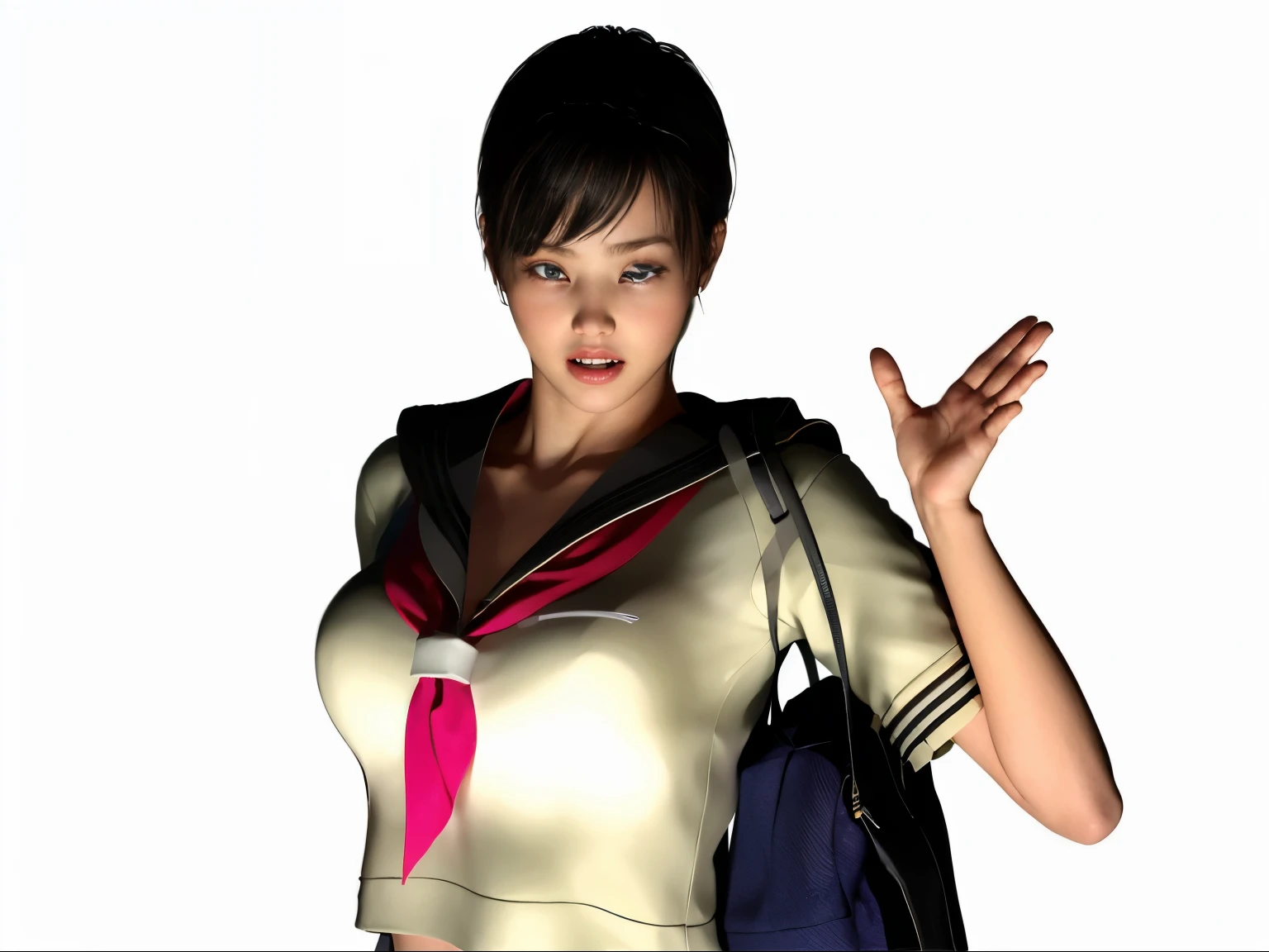((she is very surprised and cries、fall into fear))、(8K, highest quality, masterpiece:1.2), (realistic, photo-realistic:1.37), Super detailed,highest quality, ultra high resolution, professional lighting, photon mapping, radio city, Physically based rendering, cinematic lighting, Midnight Road,Depth of written boundary, sharp focus,sunbeam, good composition,(Bokeh:1.2) 1 girl,alone,(whole body), (closed mouth),fine and beautiful eyes, temporarily stop, tight waist,Japanese high school girl, black hair,messy hair,long hair fluttering in the wind,(Ulzzang-6500:1.2) mix 4, hiqcgbody