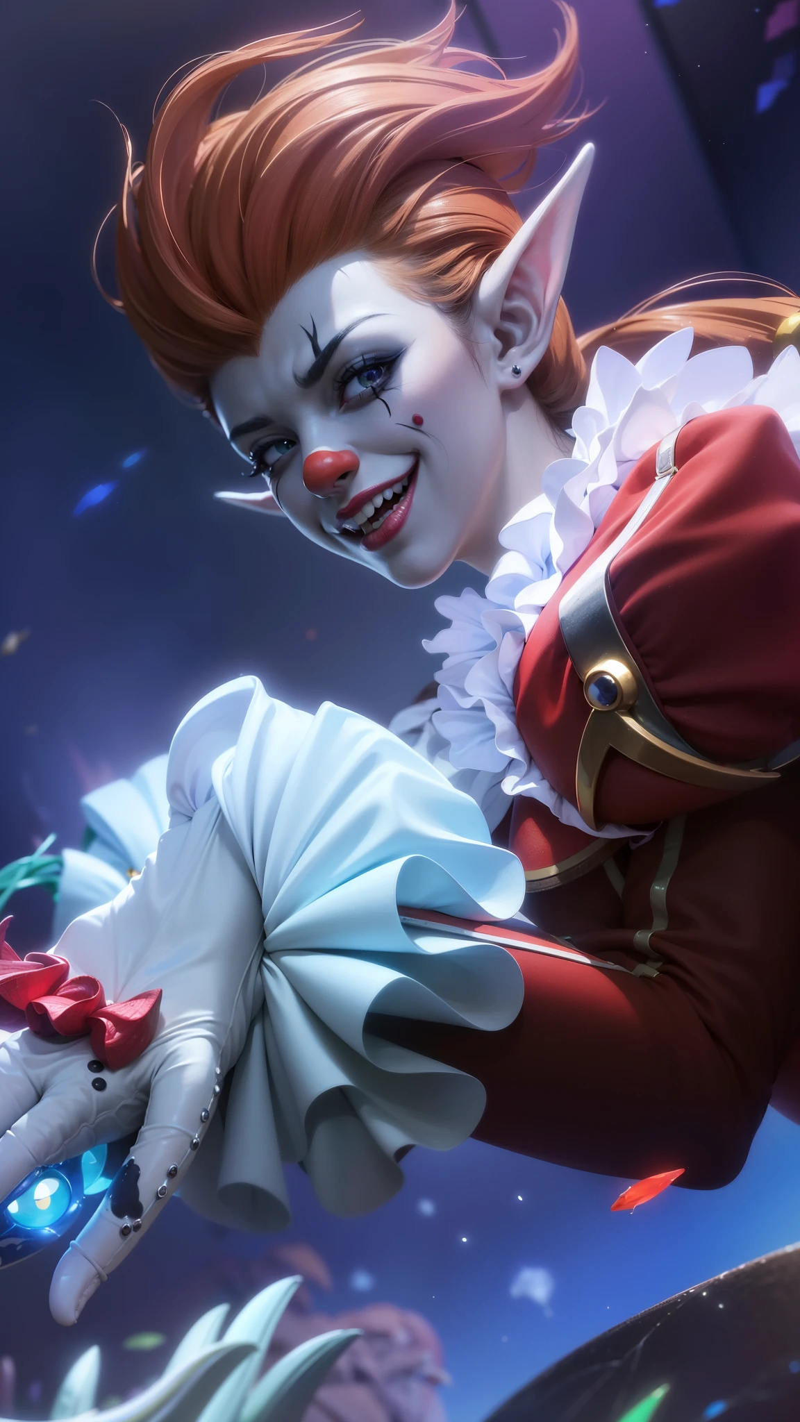 Kda Texture A close up of a clown with a clown makeup and a clown face - SeaArt AI
