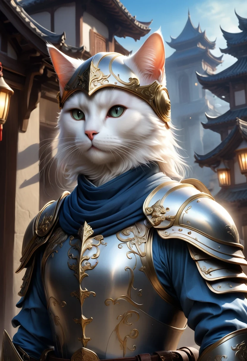 A fantasy of a Kavachi-style seaside village, Rendering in cinema4d, (Anthropomorphic Cat:1.5),A cat knight in armor,Holding the holy sword,wearing a helmet,slim,holy sword,middle Ages,Creative character design, Whimsical cartoon style, 32k Ultra HD,2. 5D CGI anime fantasy artwork, epic fantasy art style hd, Digital 2D Fantasy Art, digital fantasy art ), xianxia fantasy, digital art fantasy art, Beautiful celestial mage, Epic fantasy digital art style, fantasy art style, xianxia hero, Anime Fantasy Illustration