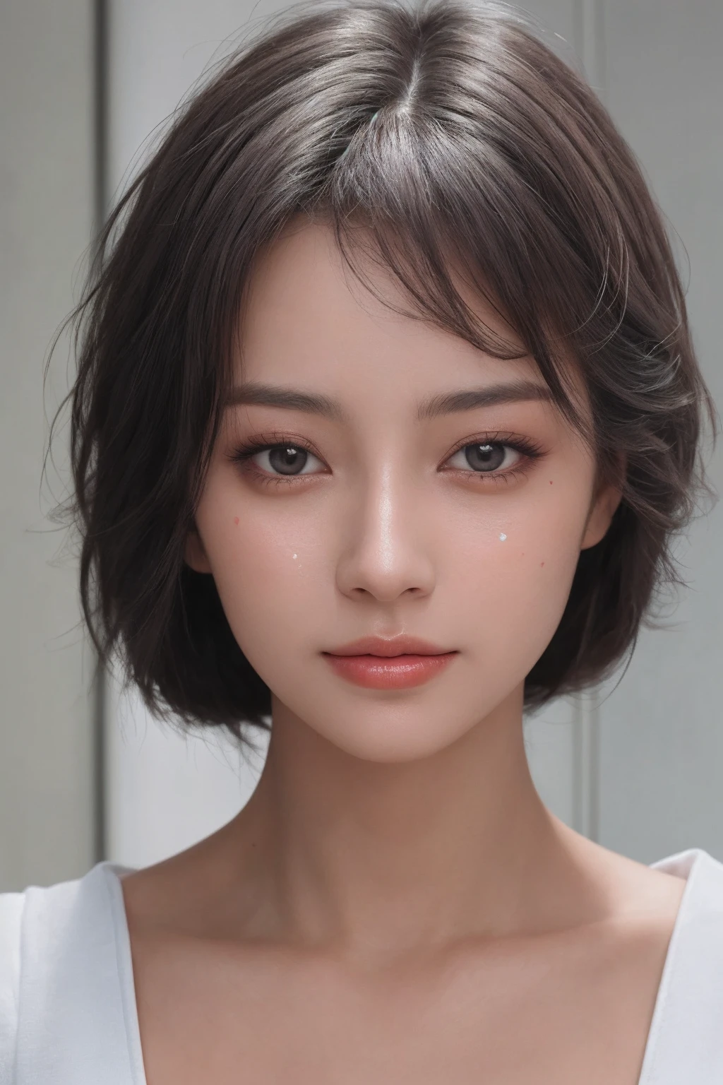 Oily beautiful woman's face