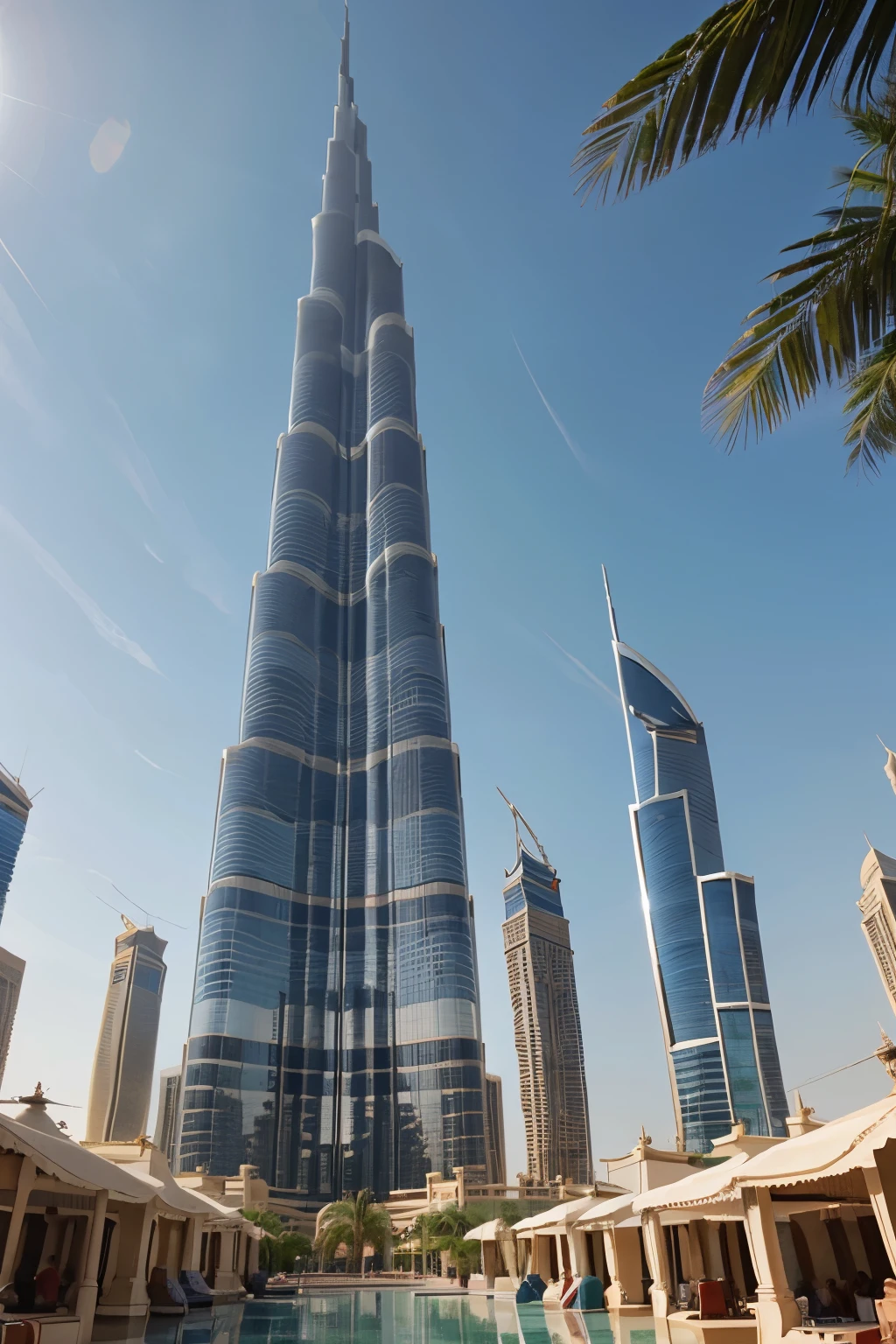 burj khalifa in warm weather