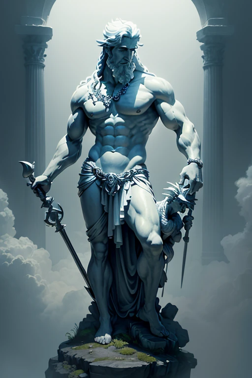 spiritual、God、Zeus、cupid、Visible in the distance、in the fog、fantasy、