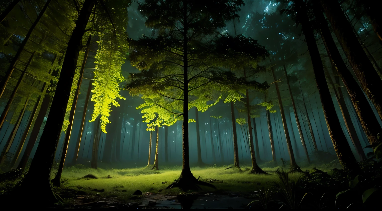 Floresta escura, selva, darkness, lua, floresta macabra, noite, macabre swamp