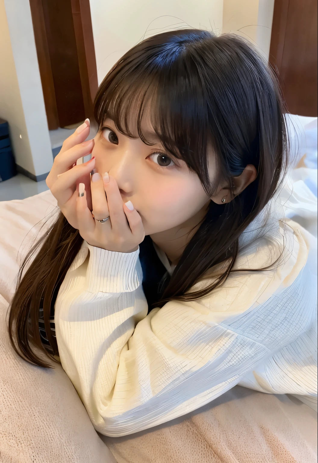 Cover your mouth with your hands