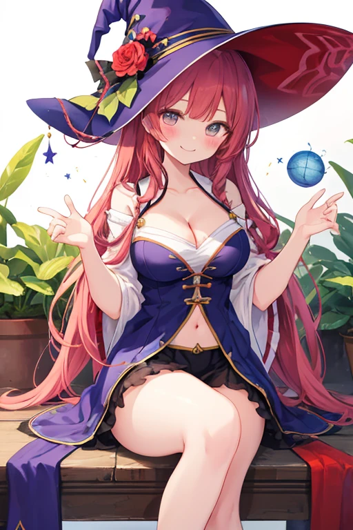 ((highest quality)), ((masterpiece)), (be familiar with), anatomy, Perfect body, Perfect Face, 8K, 1girl,solo, breasts , alice, short hair , red hair ,, witch hat, green eyes , Halloween night , pubic hair, nsfw, vaginal, sex, aroused, , spread pussy,  (pubic hair), 