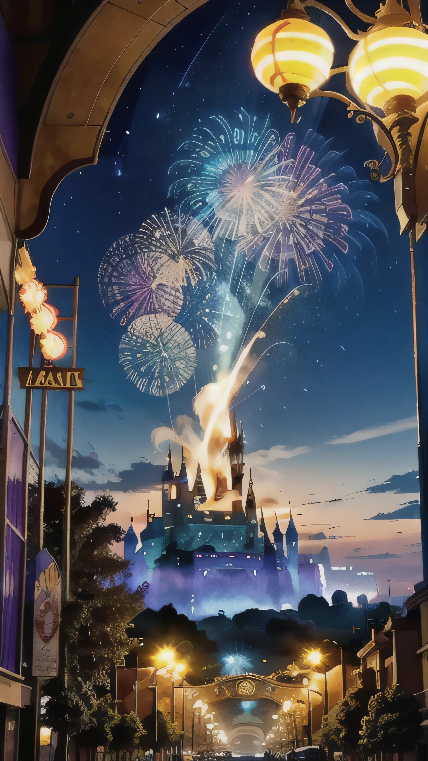 A dreamland like Disneyland、color々Scenery of attractions (((Lots of attractions)))Vehicles and、There is also a parade