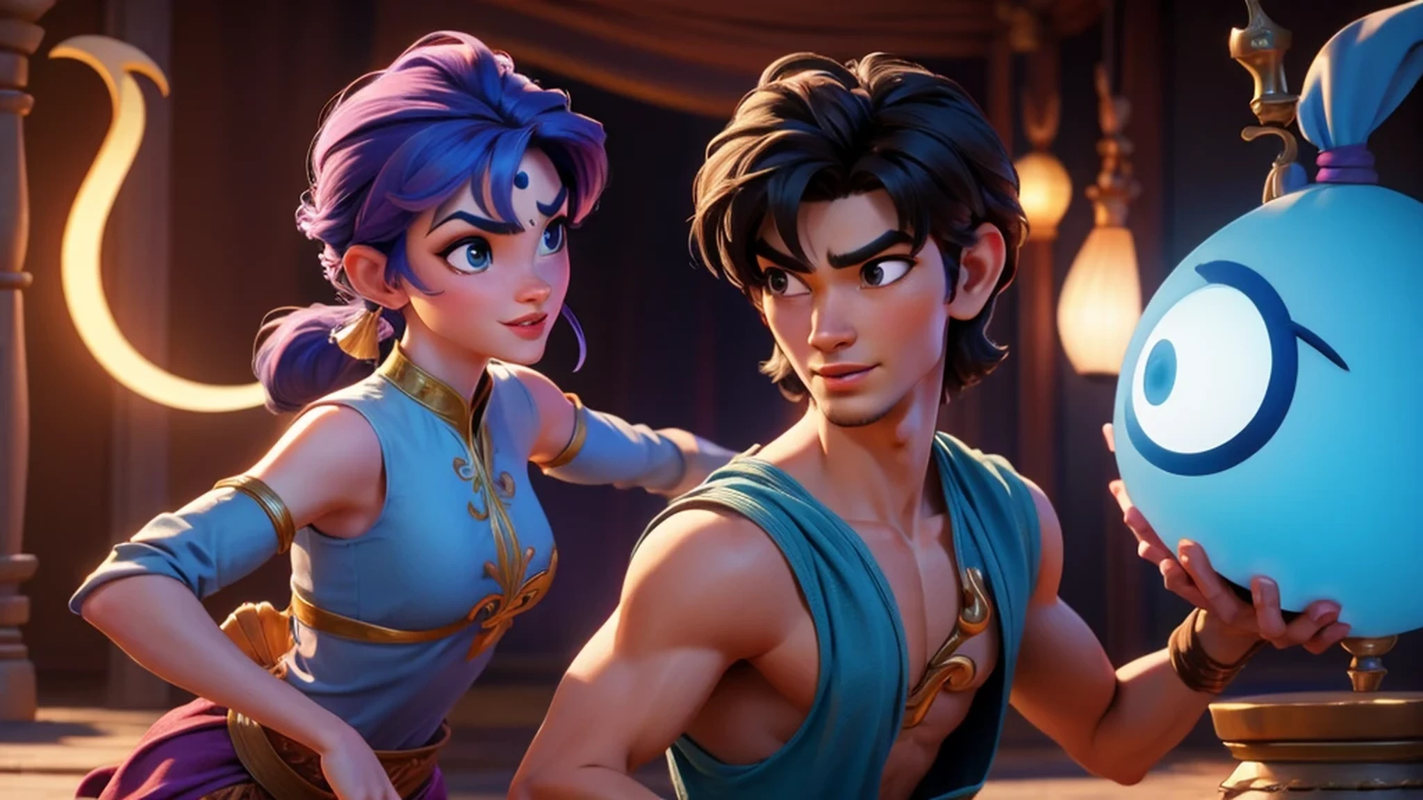 Aladin with genie