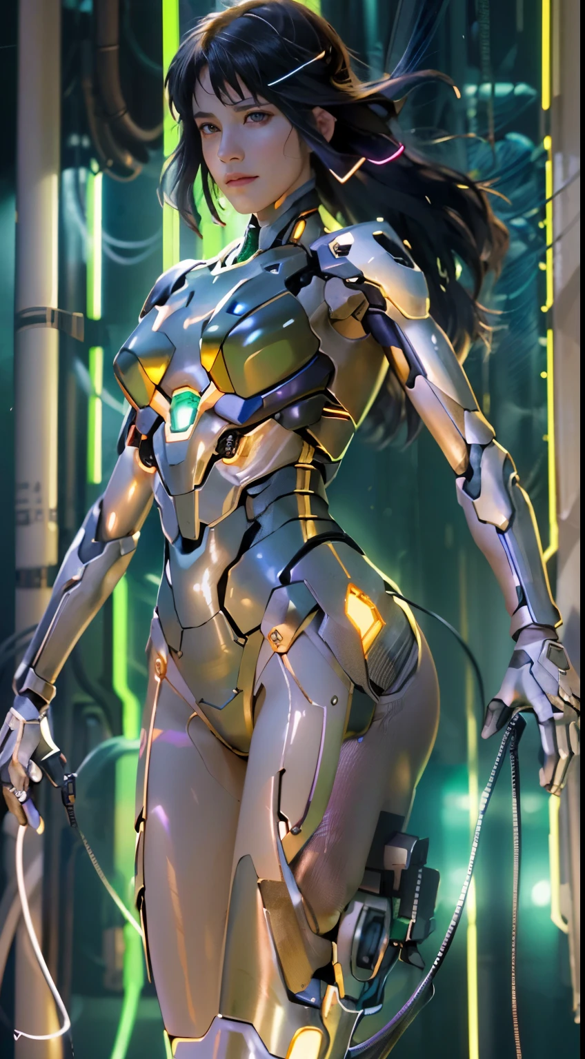 1girl,(concept art:1.0),(Taimanin Asagi style:1.3),woman wearing a bodysuit,(Face to shoulder:1.4),(big eyes:1.3),(beautiful face:1.3),(small nose),(thin smile),(The background is the moon),(from below),masterpiece,8k,Super detailed.High resolution