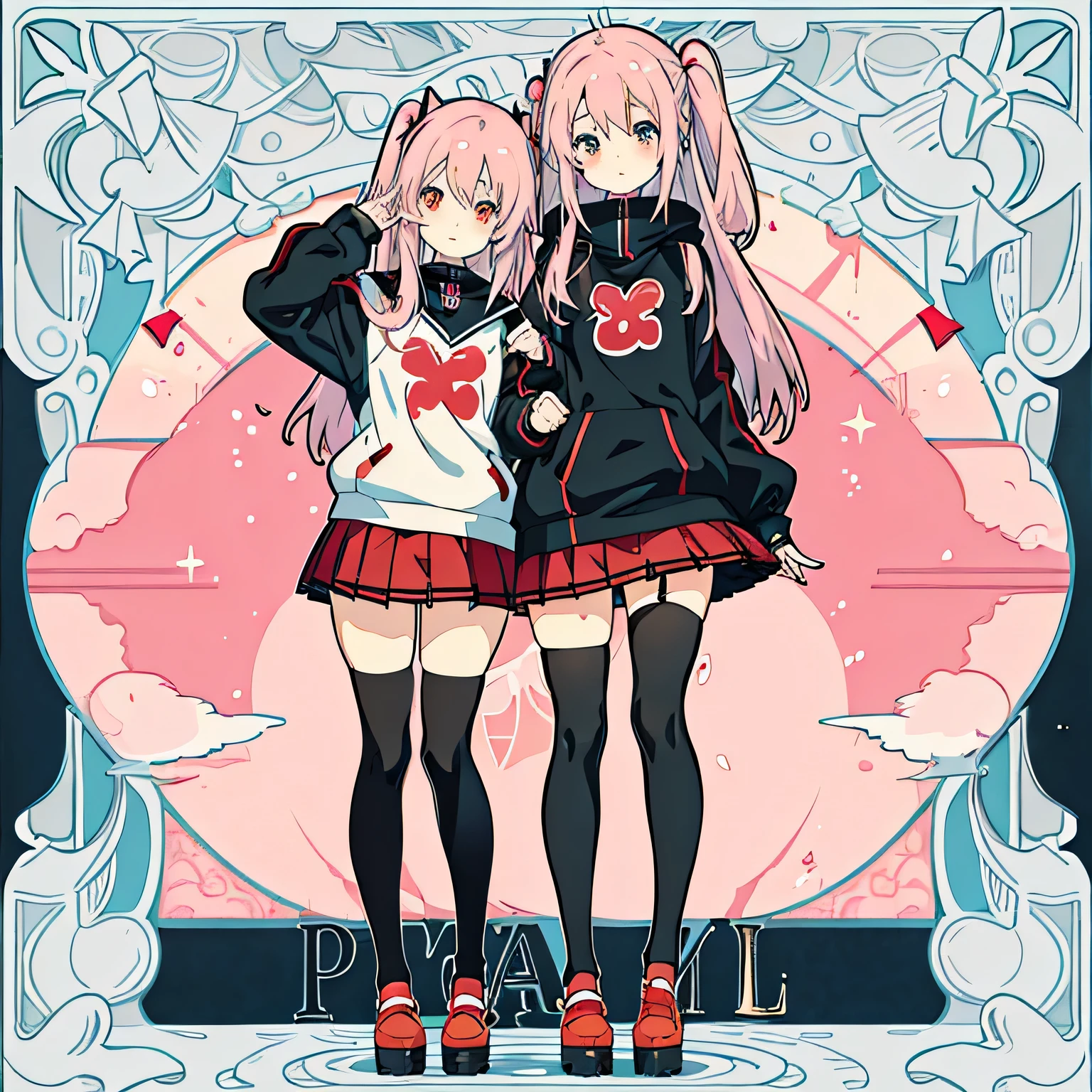 ta in skirt, pretty anime characters design, anime full body illustration, Curvy little lolisual gesture, Anime visuals of a cute girl, anime characters, cute characters, Single character whole body