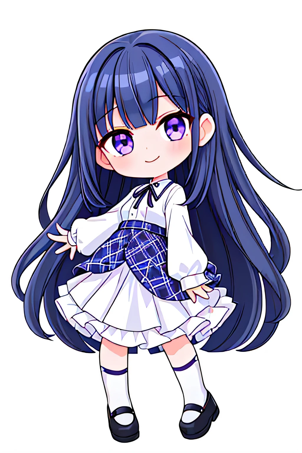 A close up of a cartoon girl with long hair wearing a dress - SeaArt AI