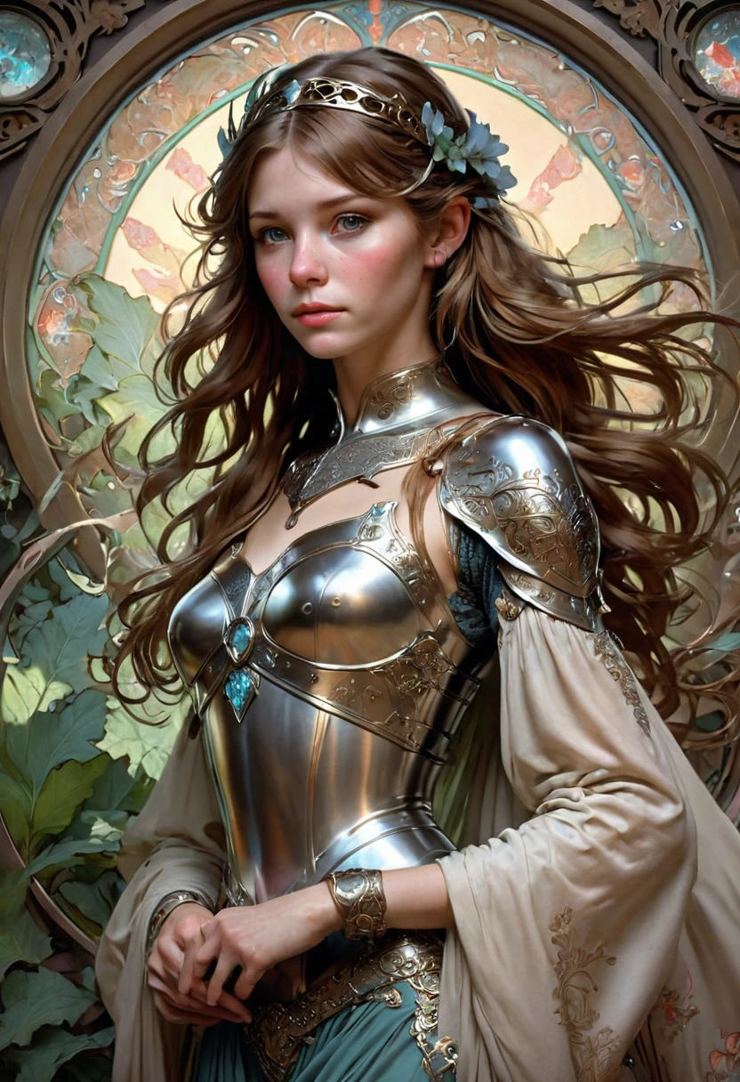 Cat Knight, by alphonse mucha, best quality, masterpiece, very aesthetic, perfect composition, intricate details, ultra-detailed