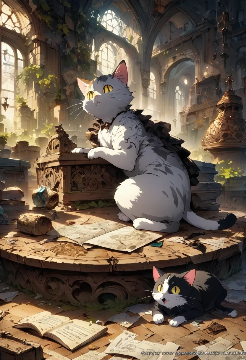 stray cat Knight, (masterpiece, best quality, perfect composition, very aesthetic, absurdres, ultra-detailed, intricate details, Professional, official art, Representative work:1.3)