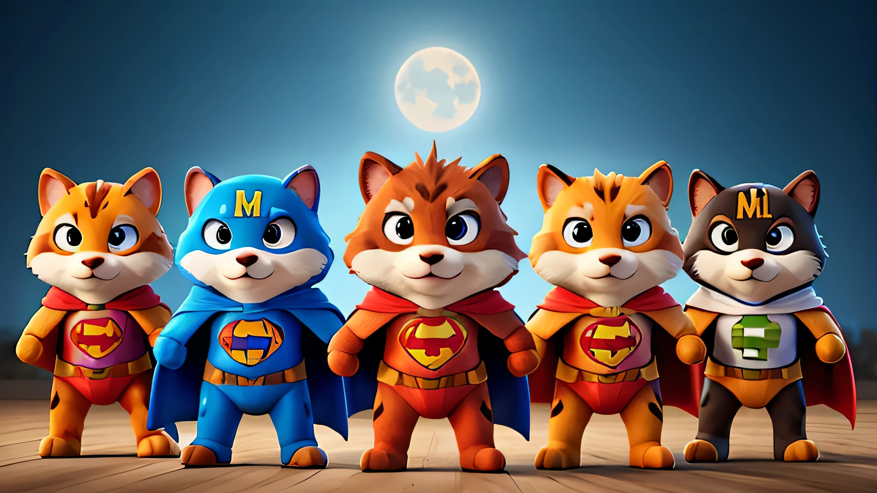 Make a banner with animals dressed up as superheroes.
