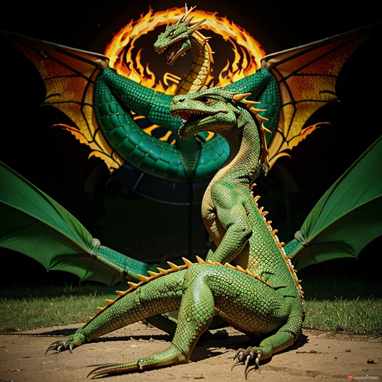 Lagartija con alas de tipo fuego dragon pokemon
