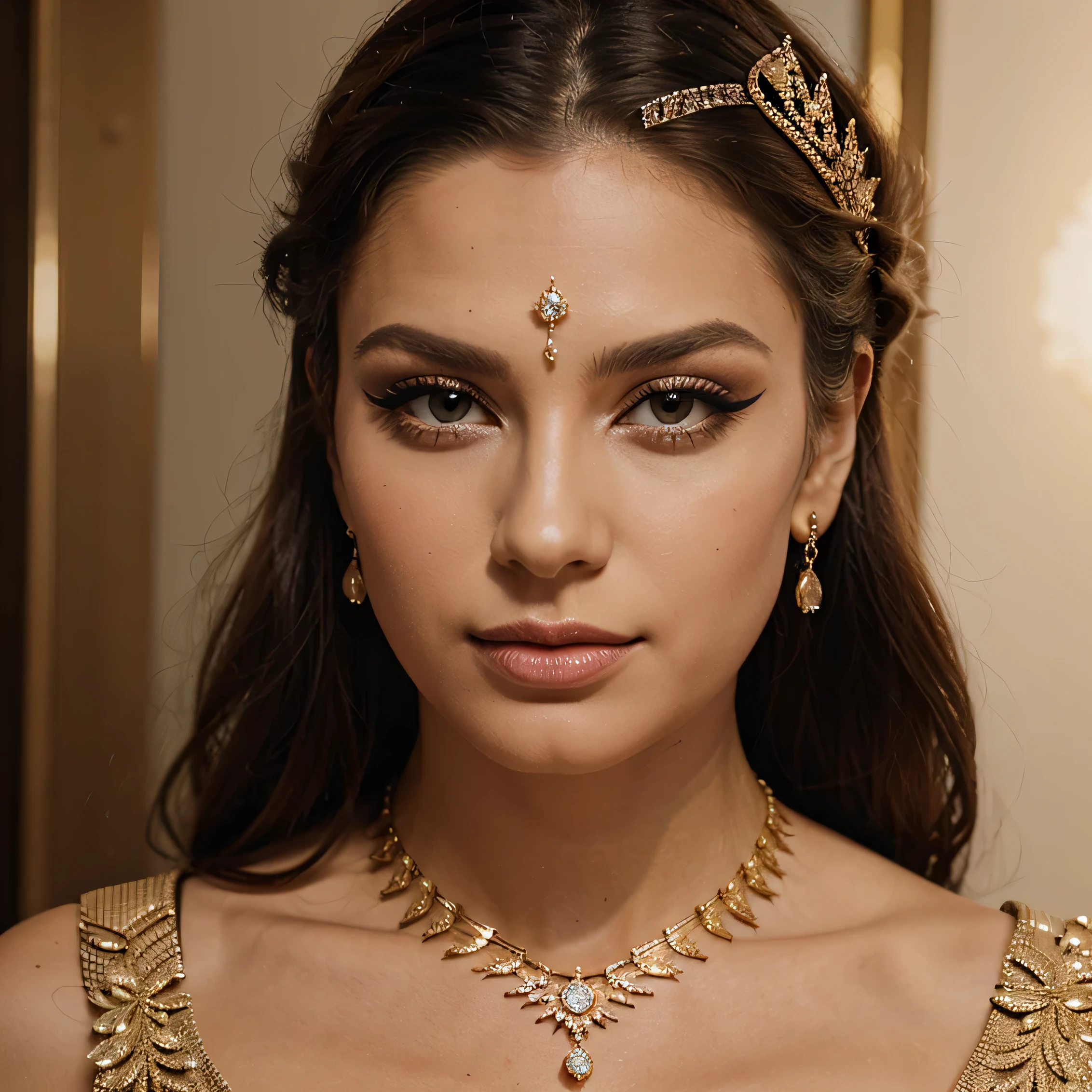Qween pic, makeup with jewellery 