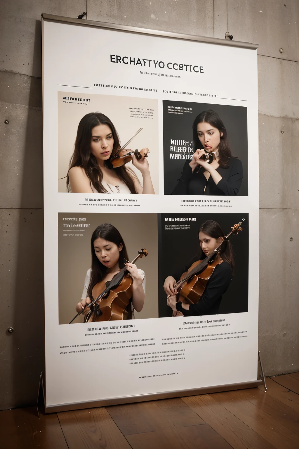 make a poster in A3 format based on this phrase: Advertising is like composing a symphony: creativity is music, but harmony with the audience is what makes the melody echo.