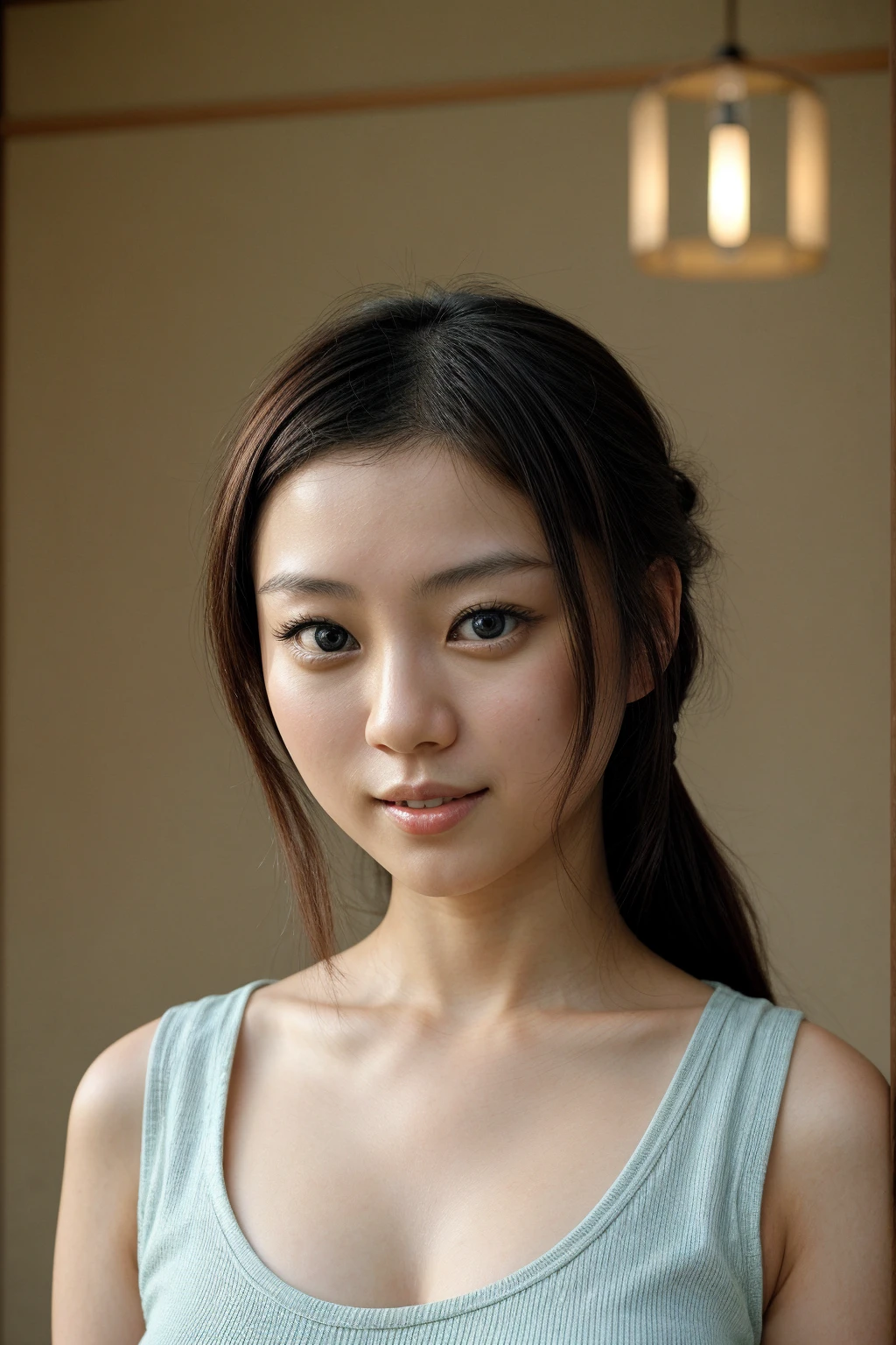 Glossy face, beautiful Japanese woman.