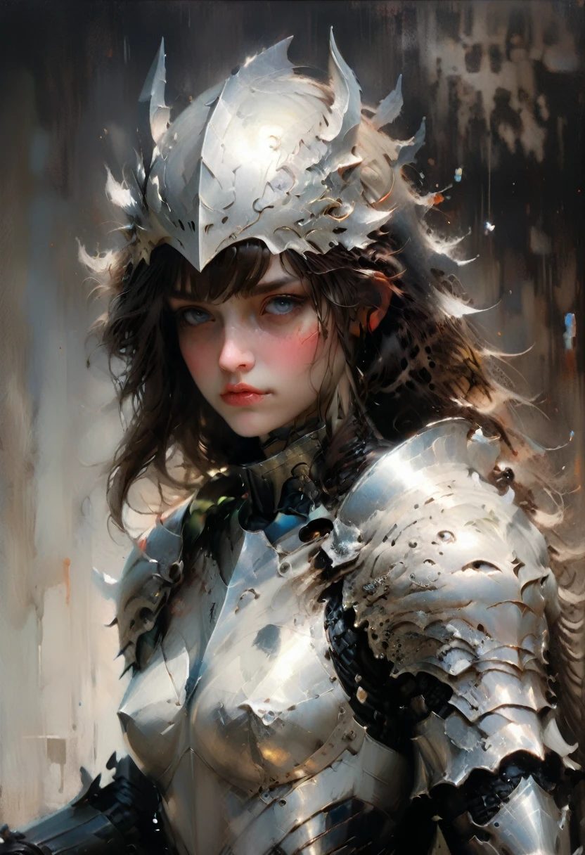 Cat Knight, by Casey Baugh, best quality, masterpiece, very aesthetic, perfect composition, intricate details, ultra-detailed
