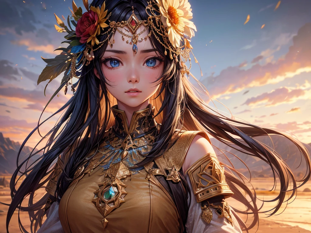 Masterpiece, best quality, high quality, extremely detailed CG uniform 8k wallpaper, flowering landscape, dry places such as empty desert, dearest, cunning, Mono Lake, Pu Tree, 3D digital painting, award winning photography, bokeh, depth of field, HDR, bloom, Chromatic Aberration, Photorealistic, extremely detailed, trending on artstation, trending on CGsociety, Intricate, High Detail, dramatic, art by midjourney