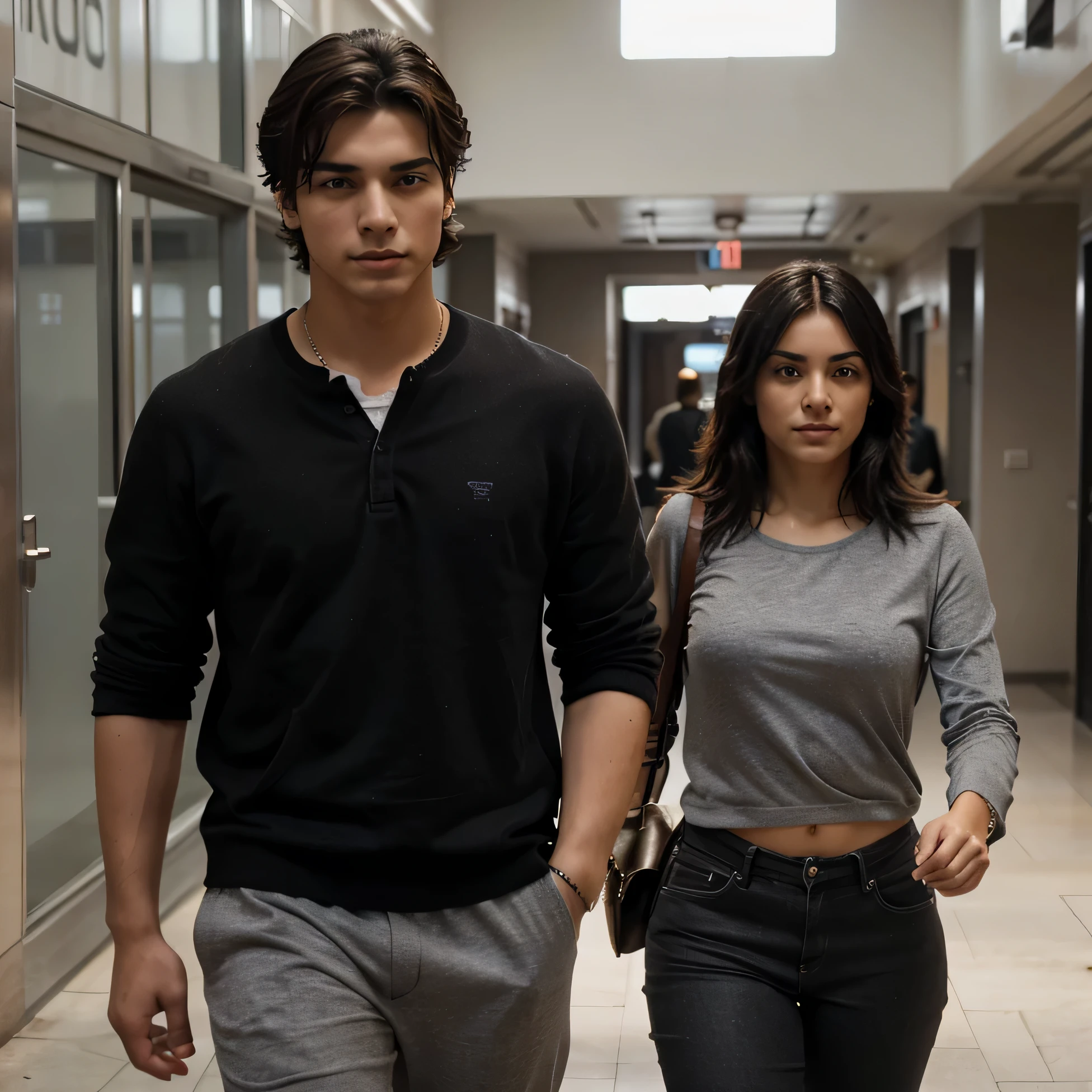 A handsome man imprisoned by a cute girl