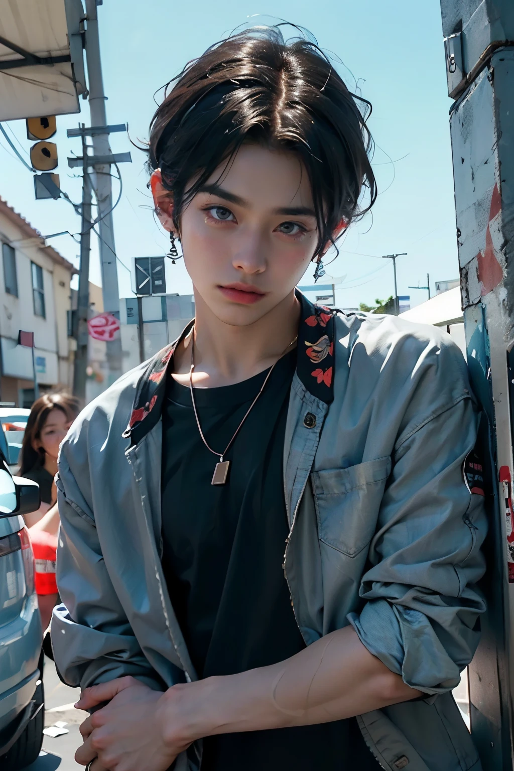 ((Melhor qualidade)), menino bonito, idol de k-pop, super atraente, retrato, luz de studio, luz rim, fundo preto