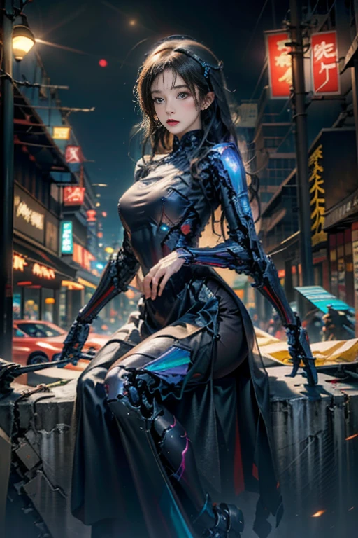 Alafid woman in gothic costume sitting on motorcycle, perfect cartoon woman, cyberpunk anime girl mech, Sitting on a cyberpunk motorcycle, cyberpunk anime girl, cartoon赛博朋克, Mechanized Valkyrie, cartoon赛博朋克 art, female cyberpunk anime girl, cartoon, rococo cyberpunk, very beautiful cyberpunk samurai, Anime Girls Cosplay, Inspired by Shirou Masamune